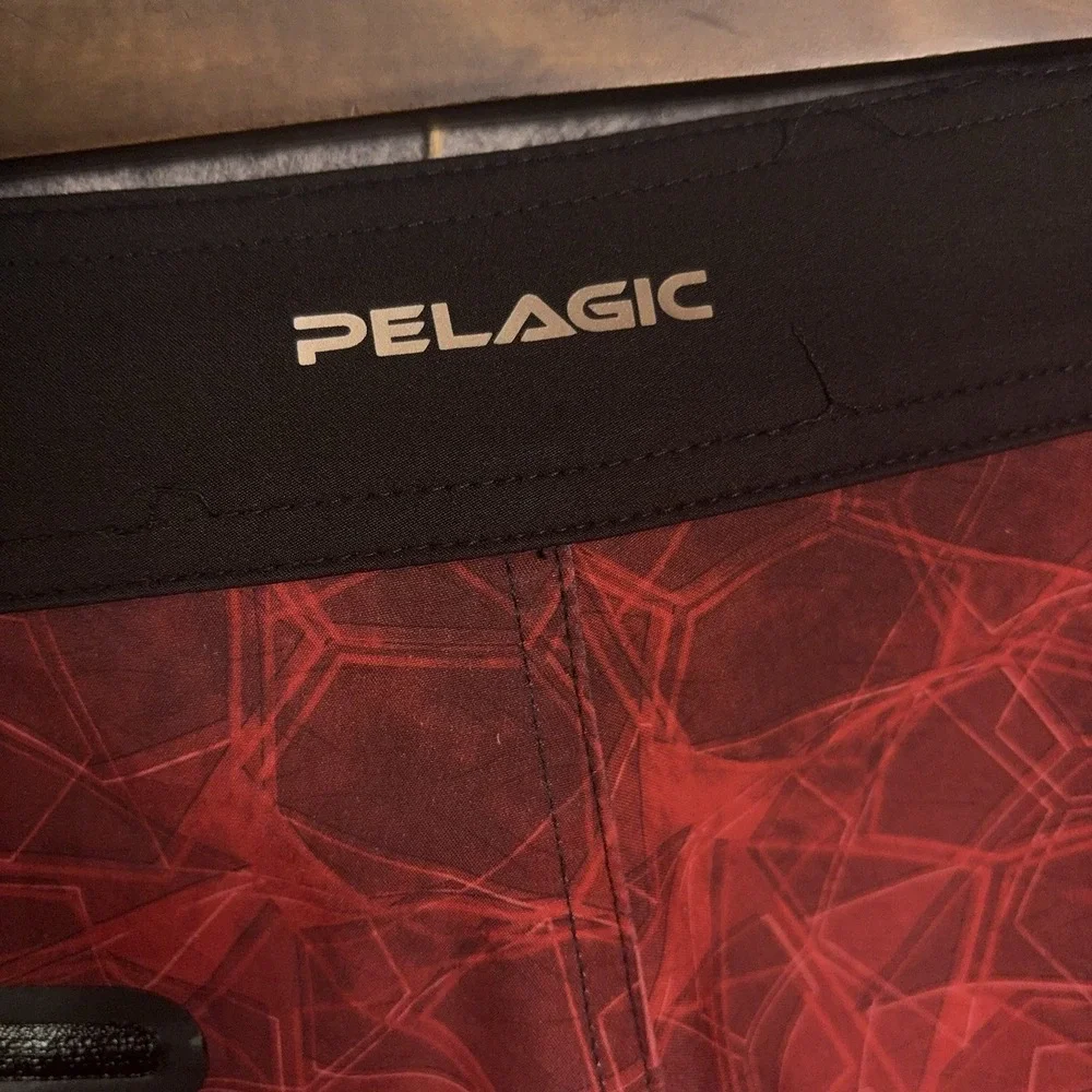 Pelagic Board Shorts Mens 38 Red White‎ Blue Hydro Lite Pro USA Patriot